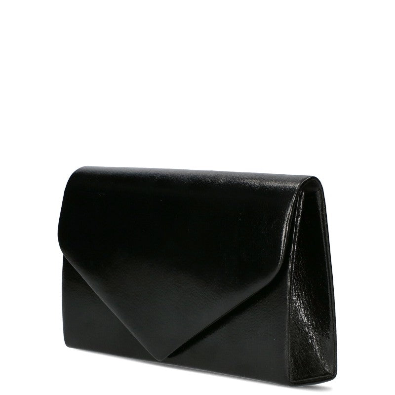 Jessica *Verona* โ Elegant Clutch with Subtle Shine & Adjustable Chain Black