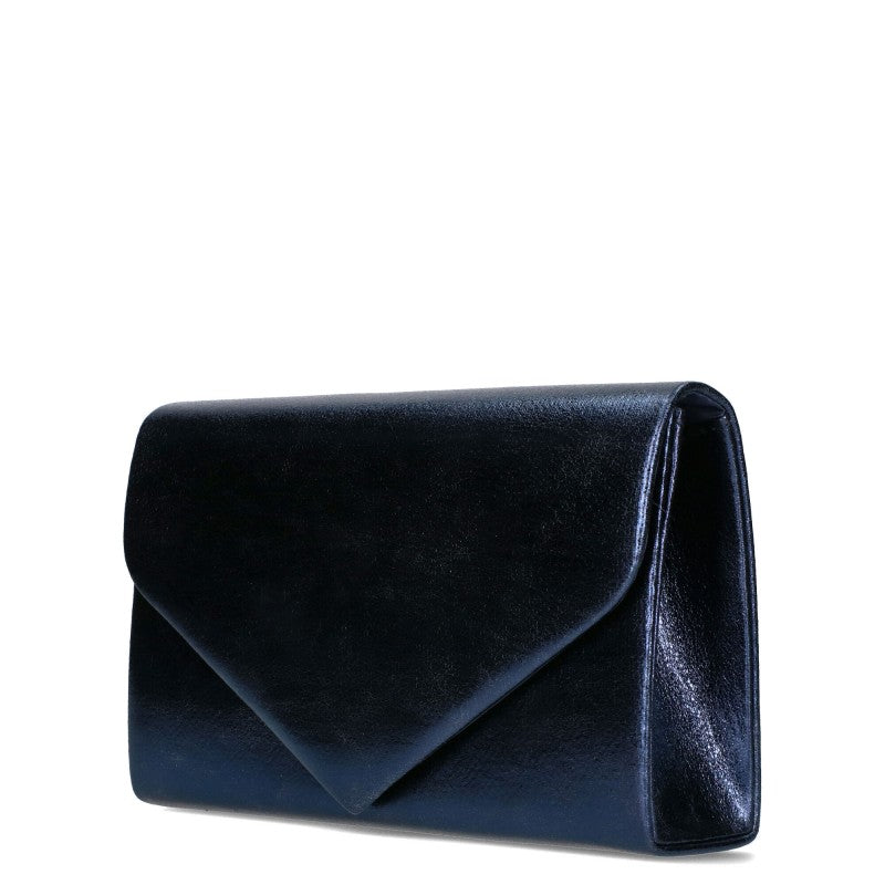 Jessica *Verona* โ Elegant Clutch with Subtle Shine & Adjustable Chain Midnight Blue