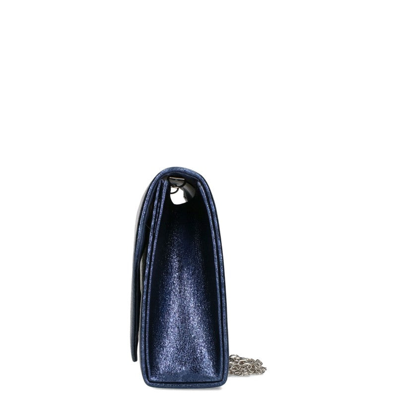 Jessica *Verona* – Elegant Clutch with Subtle Shine & Adjustable Chain Midnight Blue