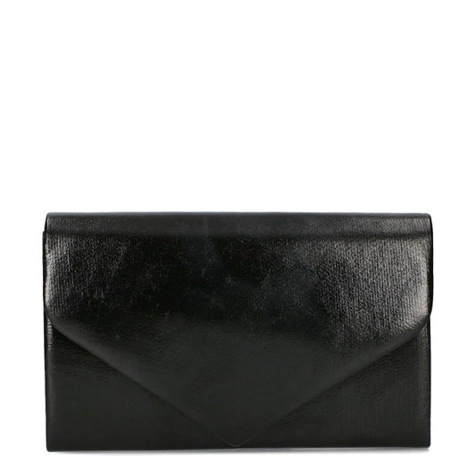 Jessica *Verona* – Elegant Clutch with Subtle Shine & Adjustable Chain Black