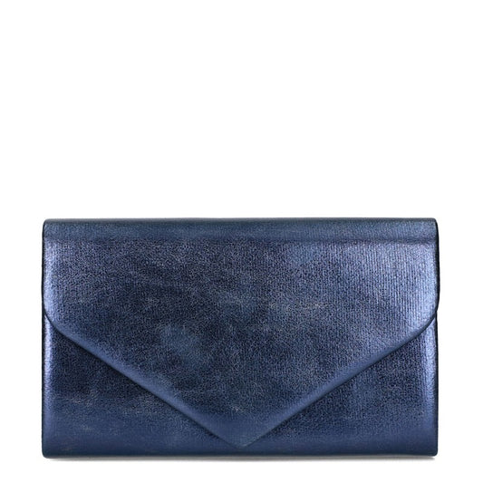 Jessica *Verona* – Elegant Clutch with Subtle Shine & Adjustable Chain Midnight Blue